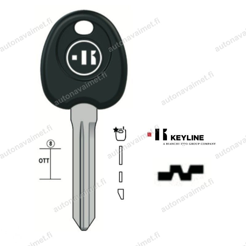 Key with chip slot HY14 (HYUNDAI, KIA)