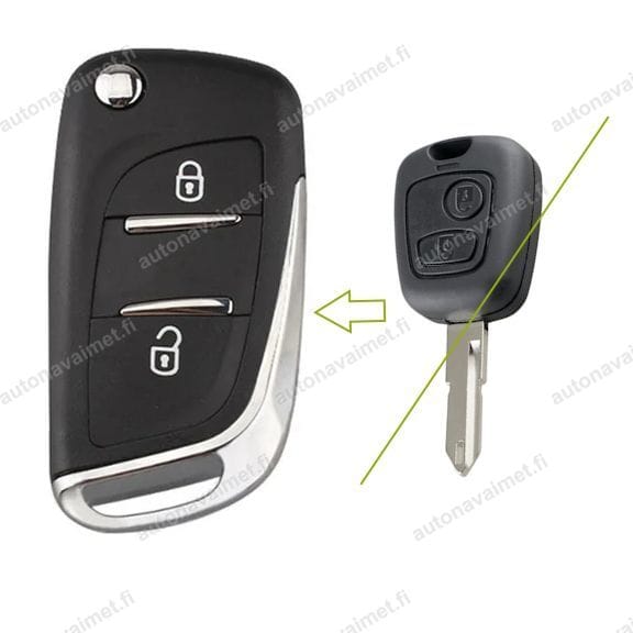 Kaukolukitusavain Peugeot 206 2002-2005 (ei etusumuvaloja) 6554YL